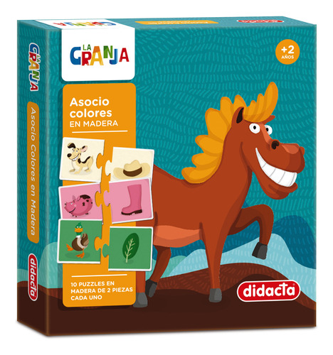 Juego De Mesa Asocio Colores En Madera La Granja Flaber