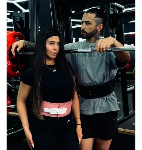 Cinturon Cuero Pesas Gym Powerlifting Hebilla Palanca