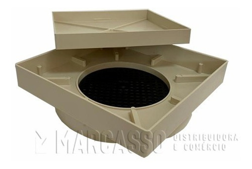 Ralo Invisível Oculto 15x15 Tela Anti Insetos - Cor Bege