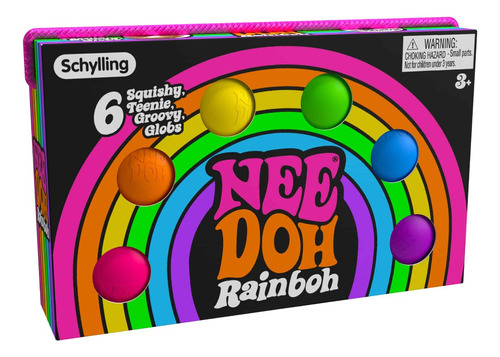 Rainbow Teenie Needoh- Squishy Pelota By Kokino 
