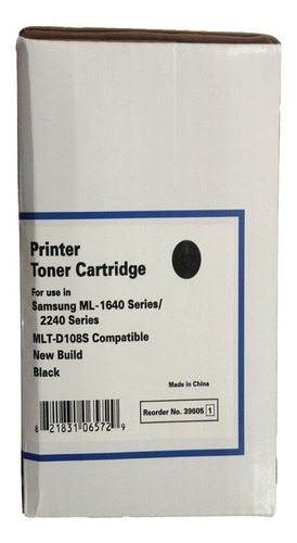 Toner Compatible Con Samsung Mlt-d108s Ml2240 Ml1640 Tinta Negro