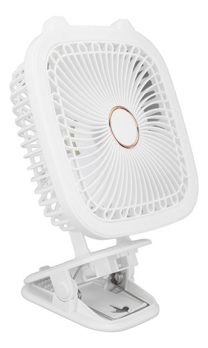 Ventilador De Escritorio Con Clip, Blanco, Con Carga Usb, Po