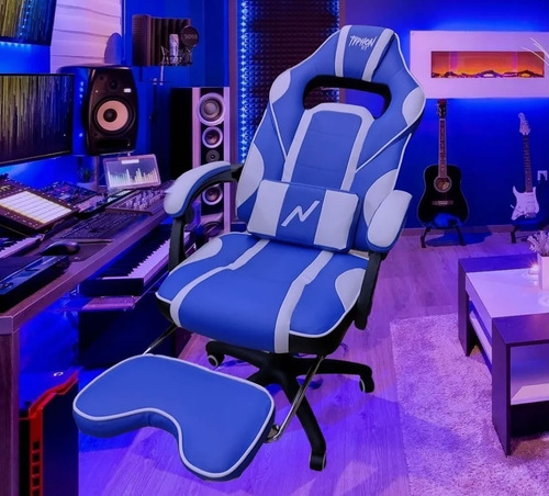 Imagen 7 de 7 de Silla Gamer Sillon Pc Butaca Escritorio Oficina C/ Apoyapies