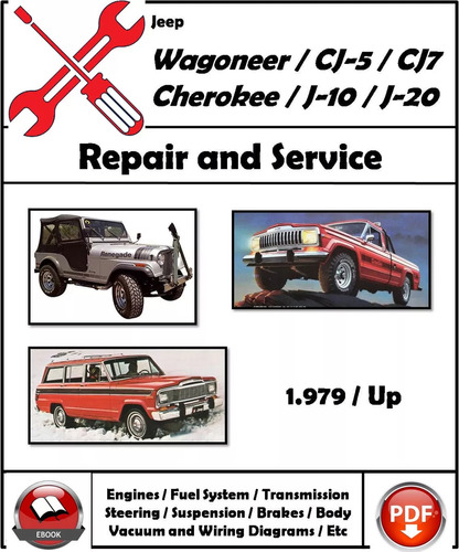 Manual Taller Jeep Wagoneer/cherokee/cj5/cj7/j10/j20 1979