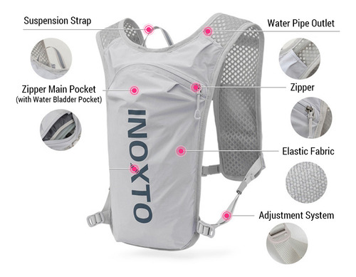 Mochila Transpirable Para Correr De 5 Litros, Chaleco De Hid