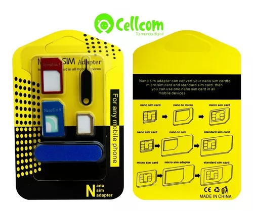 Lote 10 Kit De Adaptadores Tarjeta Sim Nano Micro Llave Lima