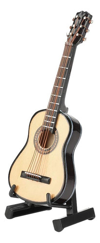 Liebewh Modelo De Guitarra De Madera En Miniatura, El Instru