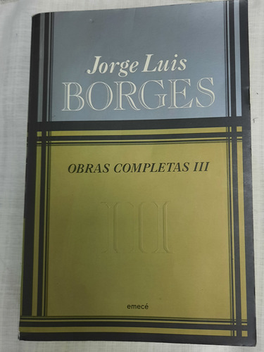 Obras Completas Jorge Luis Borges.t.3 (18 Hojas Sub,poco)