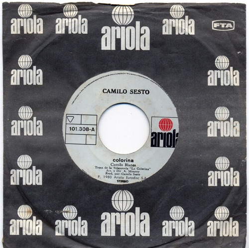 Colorina - Camilo Sesto - Tema De Telenovela - 1980 - 45rpm