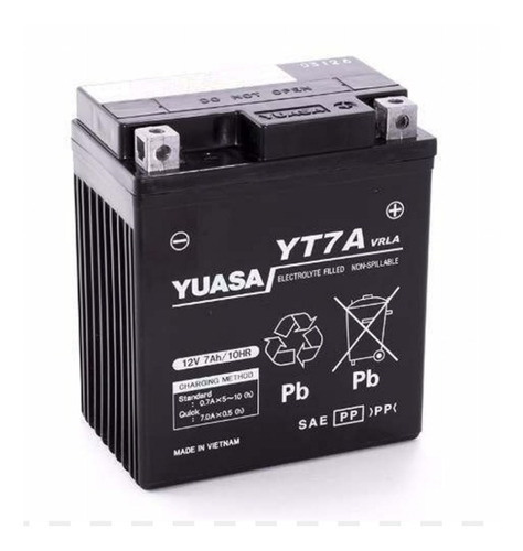 Bateria Yuasa Gel Motos Yt7a  Ytxl7bs Mt03  Ybr250 Yamaha