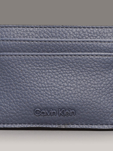 Tarjetero Azul De Piel Calvin Klein Para Mujer