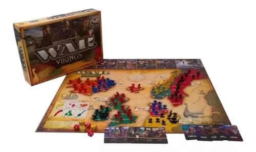 Jogo Tabuleiro Estratégia War Edição Vikings Original Grow