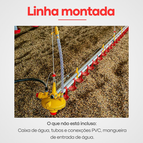 Bebedouro Nipple Automatico Frangos 15 Metros Linha Completa
