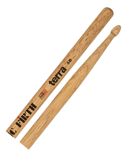 Baquetas Vic Firth 5bt com ponta de nylon, cor de percussão, cor bege, tamanho 5b