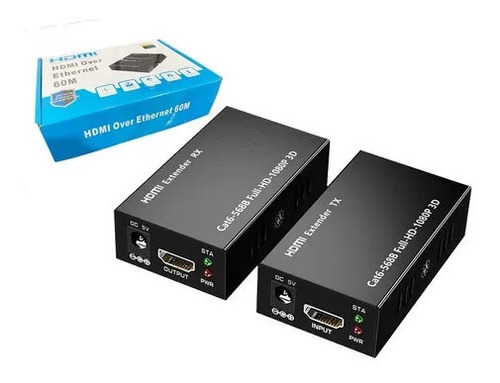 Extensor Video Audio Digital 60mts Hdmi Cable Red Utp Rj45