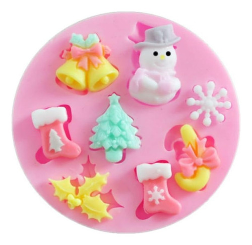 1 Molde De Silicona Para Decoración De Navidad, Para Cupcake
