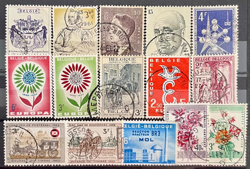 Belgica - Lote De 15 Sellos - Varios Temas P784