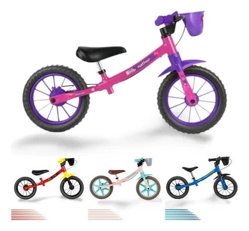 Bicicleta Infantil Sem Pedal Equilíbrio Balance Nathor