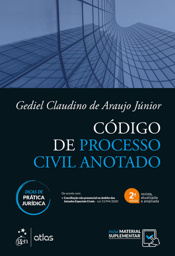 Código de Processo Civil Anotado, de ARAUJO Jr., Gediel Claudino de. Editora Atlas Ltda., capa mole em português, 2021