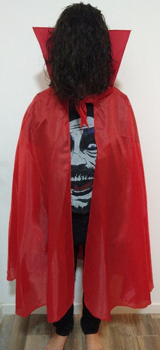 Imagen 1 de 4 de Capa Diablo Diabla Roja Mediana Halloween Disfraz Cotillon