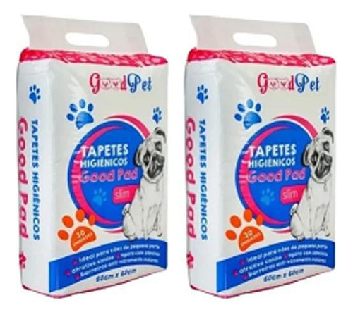 Kit 2 Tapete Higienico Good Pad 60x60 Com 30un - Total 60un