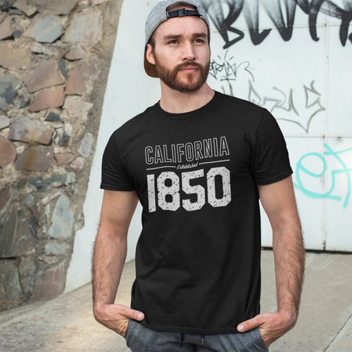 Camiseta Algodão The Usa American 1850 California Dark Dtf