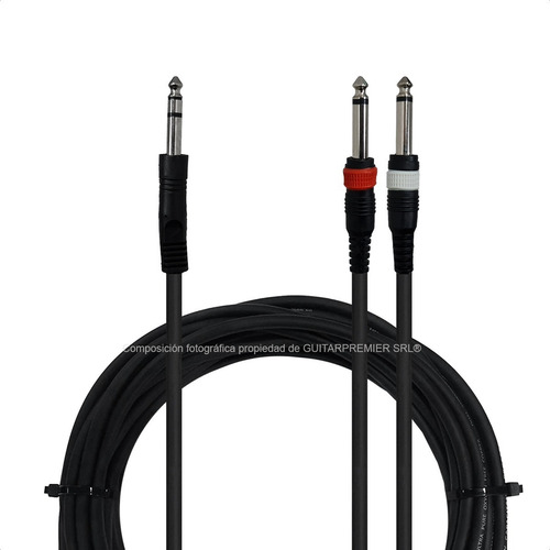 Imagen 4 de 8 de Cable Audio Plug Estereo A Plug X2 Mono Mamut 1m Mcl20921d4