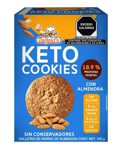 Taifelds Galletas Con Almendras Keto Cookies De 180 G