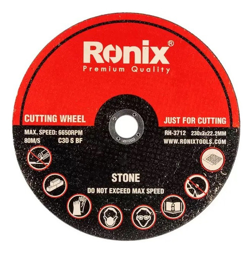 Disco De Corte Amoladora 9 230mm X 3mm Ronix