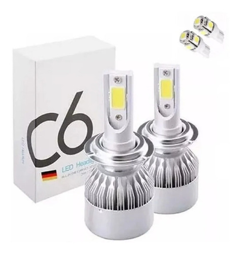 Kit Lamparas Cree Led Cob H4 + Posicion Fiat Duna