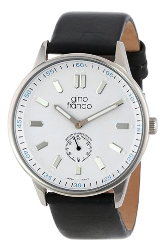Gino Franco Reloj Redondo Para Hombre Con Caja De Acero