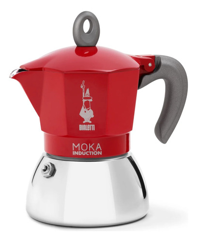 Moka Inducción Roja Bialetti 6 Tazas