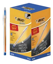 Comprar Caneta Bic Cristal Precisão 0.8mm Azul Caixa Cu002F 50 Cor do exterior Transparente