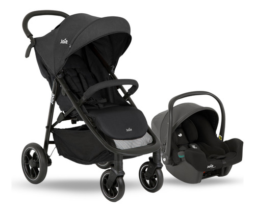 Coche Joie Litetrax 4 Travel System Con Huevito Snug Coal Negro