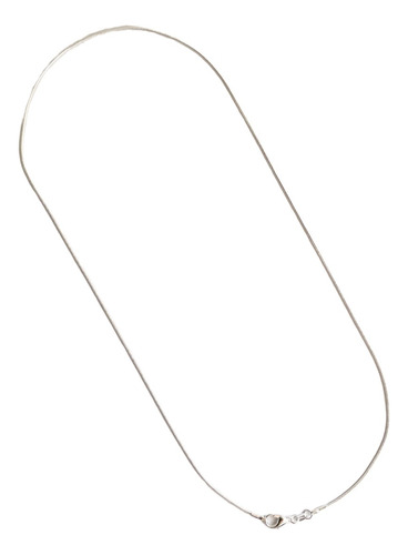 Collar Clásico Color Plata Tipo Serpiente 1,2mm 75 Cm Largo.