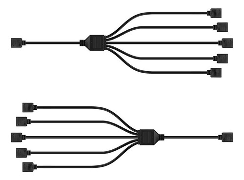 Cable Adaptador Divisor Rgb De Ventilador De 2 Piezas, 5 V,