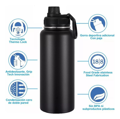 Termo Vaso Botella Acero Inoxidable Con Fría/caliente 32 Oz