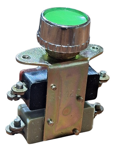 Botonera Redondo Verde C/ 2 Micro Interruptor Br-120 Neumann Verde