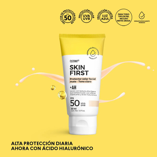 Bloqueador Facial Con Color Skin First Tono Claro