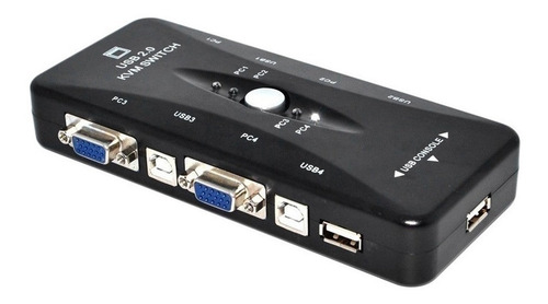 Switch Kvm 4 Puertos Usb Vga Monitor Teclado Mouse Dvr