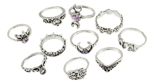 Anillos Midi Ring Set Combo Accesorios Femeninos Moda Mujer