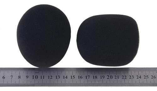 2 Piezas Studio Micrófono Foam Mic Negro