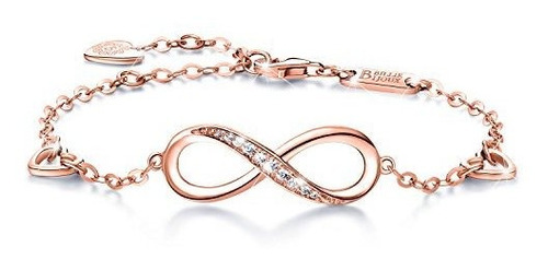 Billie Bijoux 925 Sterling Silver Infinity Pulsera Mujeres R