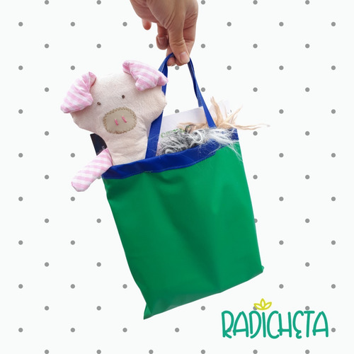 Imagen 2 de 9 de Kit Don Chancho: Cuento + Muñeco De Tela + Accesorios+ Bolsa