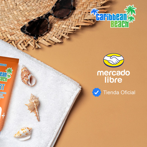 Protector Solar Facial Caribbean Beach Fps45 Vitamina E 125g