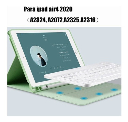 Funda Para iPad Air 4 10.9 A2325 A2316 Teclado Con Mouse Ñ