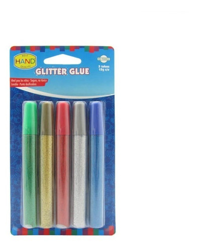 Adhesivo Hand Glitter Glue 5 Colores Tradicionales Unidad