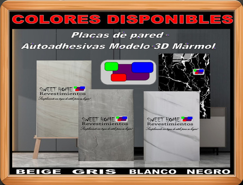 Revestimiento Pvc Anti Humedad Simil Marmol 4 A Eleccion