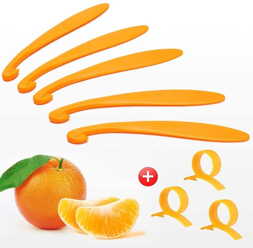 Tmabox - Peladores De Cítricos De Color Naranja, 8 Piezas De