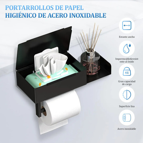 W Porta Rollos Papel Baño De Acero Inoxidable,portarollos